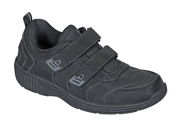 Men's Leather Double Velcro Strap Athletic Shoe | Alamo