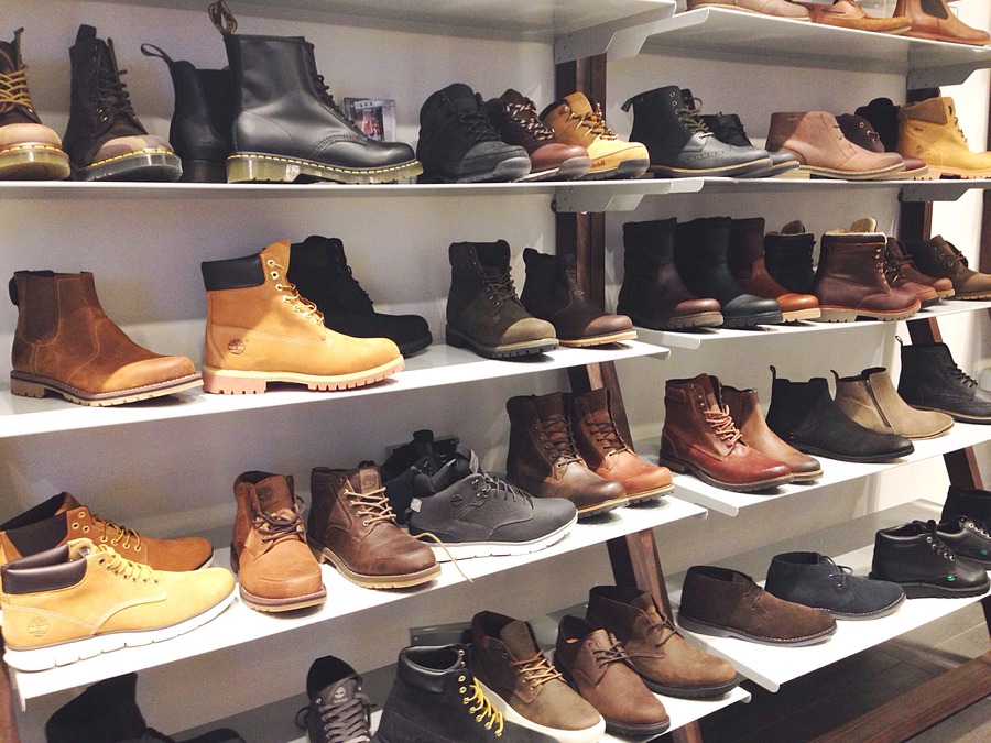 boots on store shelves