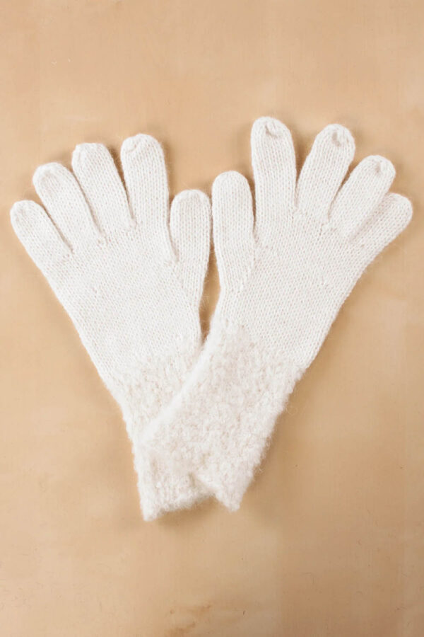 gloves_boucle classic white
