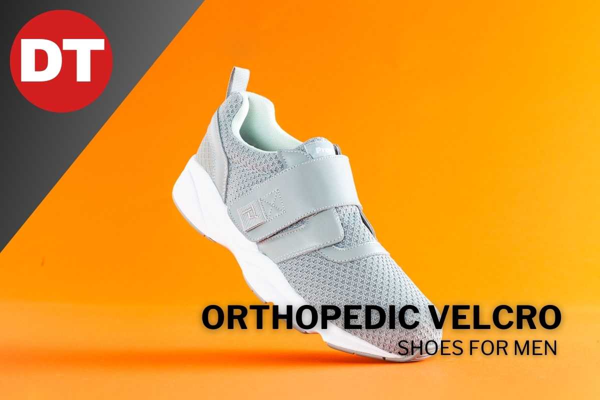 close up orthopedic velcro shoe